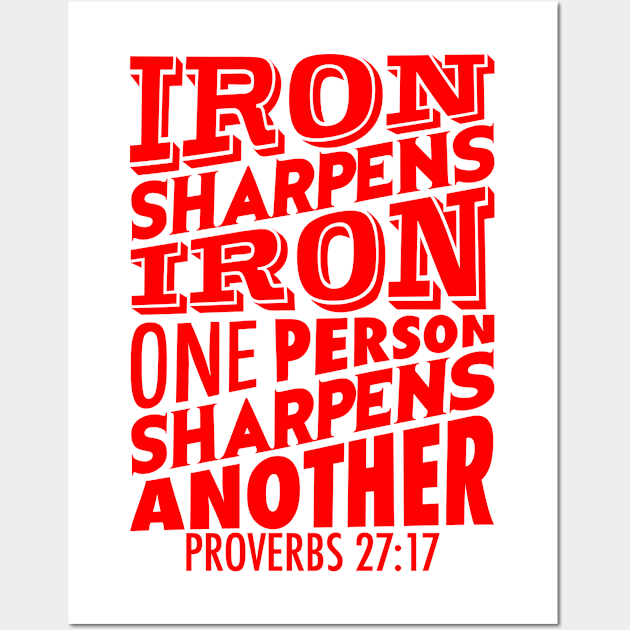 Proverbs 27:17 Wall Art by Plushism